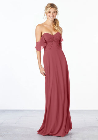 Chiffon Bridesmaid Dress with Ruched Bodice | Rosewood