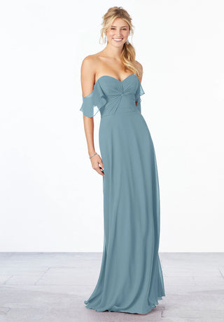Chiffon Bridesmaid Dress with Ruched Bodice | Slate