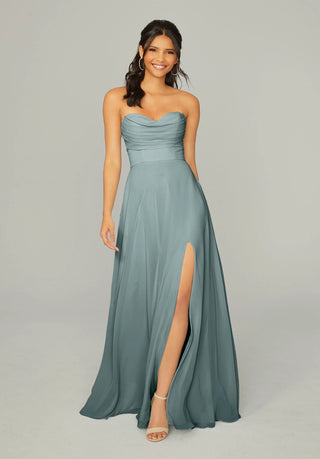 Draped Sweetheart Chiffon Bridesmaid Dress | Deep Sea