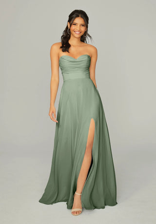 Draped Sweetheart Chiffon Bridesmaid Dress | Moss