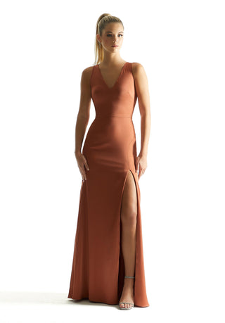 V Back Luxe Satin Dress | Spice