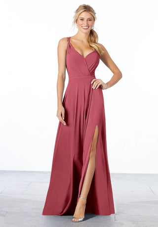 Surplice Bodice Chiffon Bridesmaid Dress | Rosewood