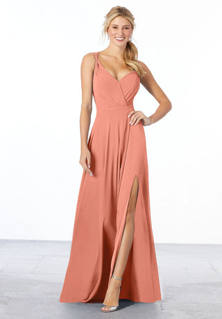 Surplice Bodice Chiffon Bridesmaid Dress | Spice